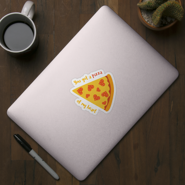 You Got A Pizza of My Heart Romantic Food Pun for Valentines or Anniversary by mschubbybunny